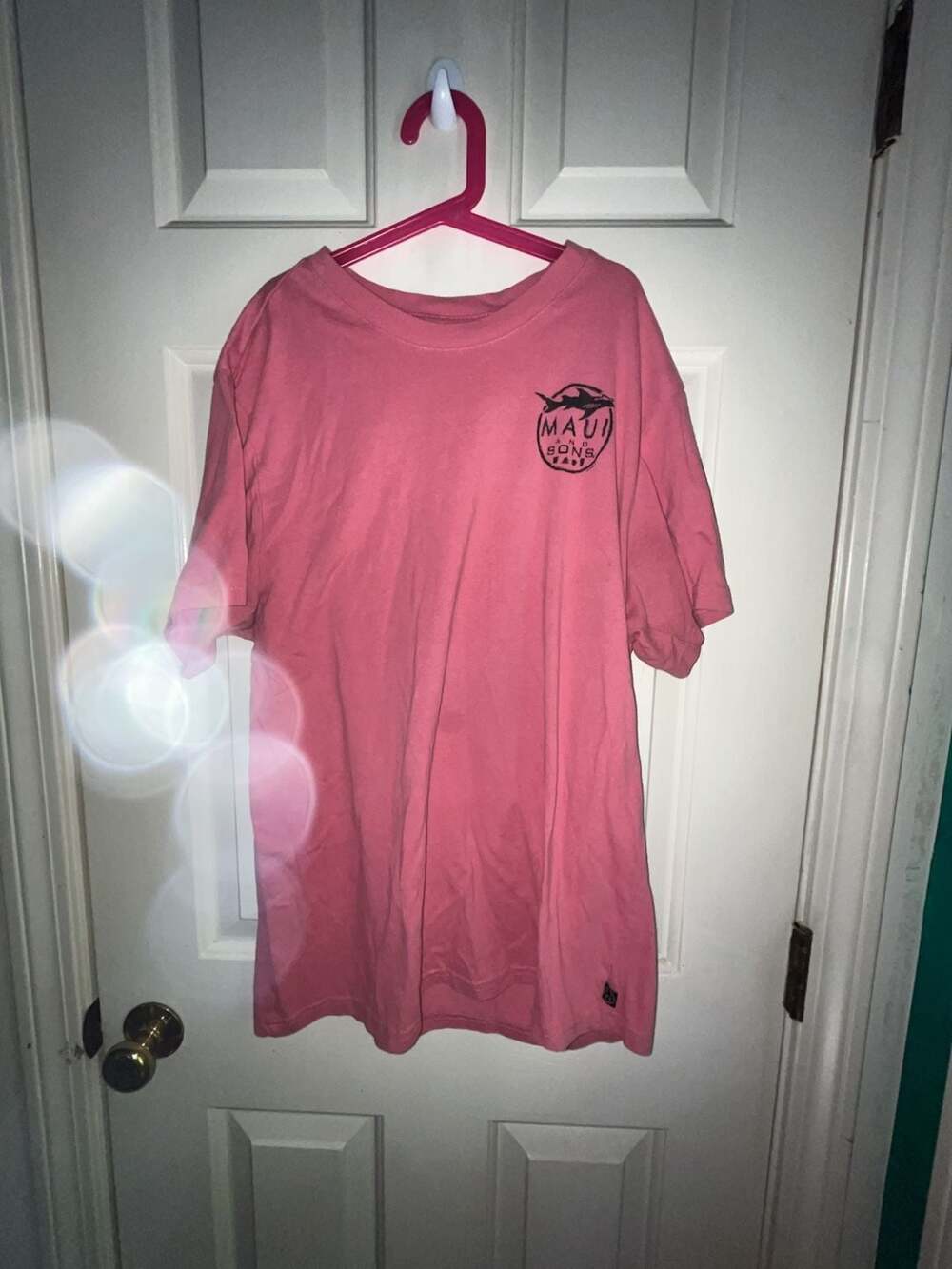 Maui and Sons Pink Shark Surf Graphic T-Shirt